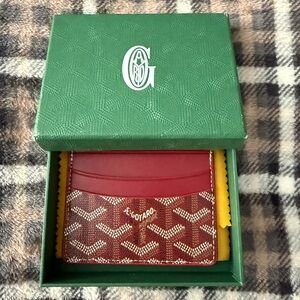 Goyard Burgundy and Red luxury wallet